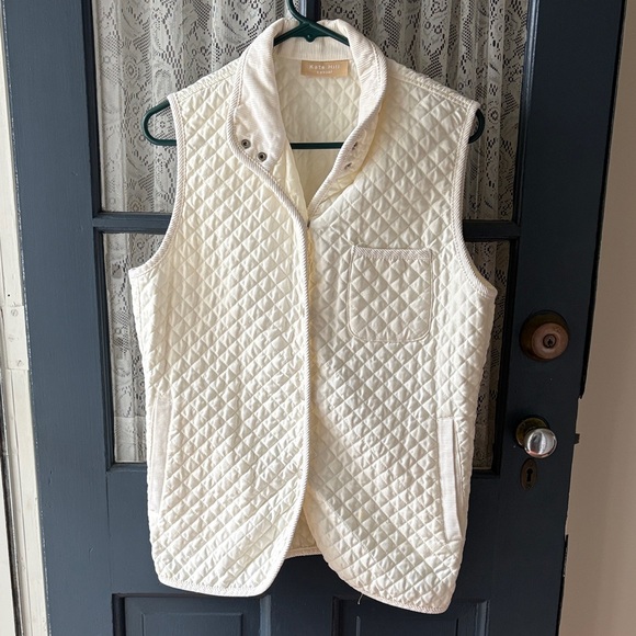Kate Hill Jackets & Blazers - Kate Hill Cream Quilted Vest
